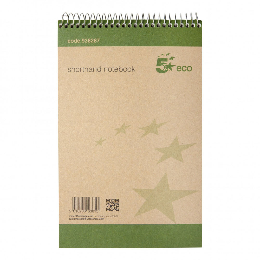 ECO SHORTHAND PAD RULED 127X200 PK10