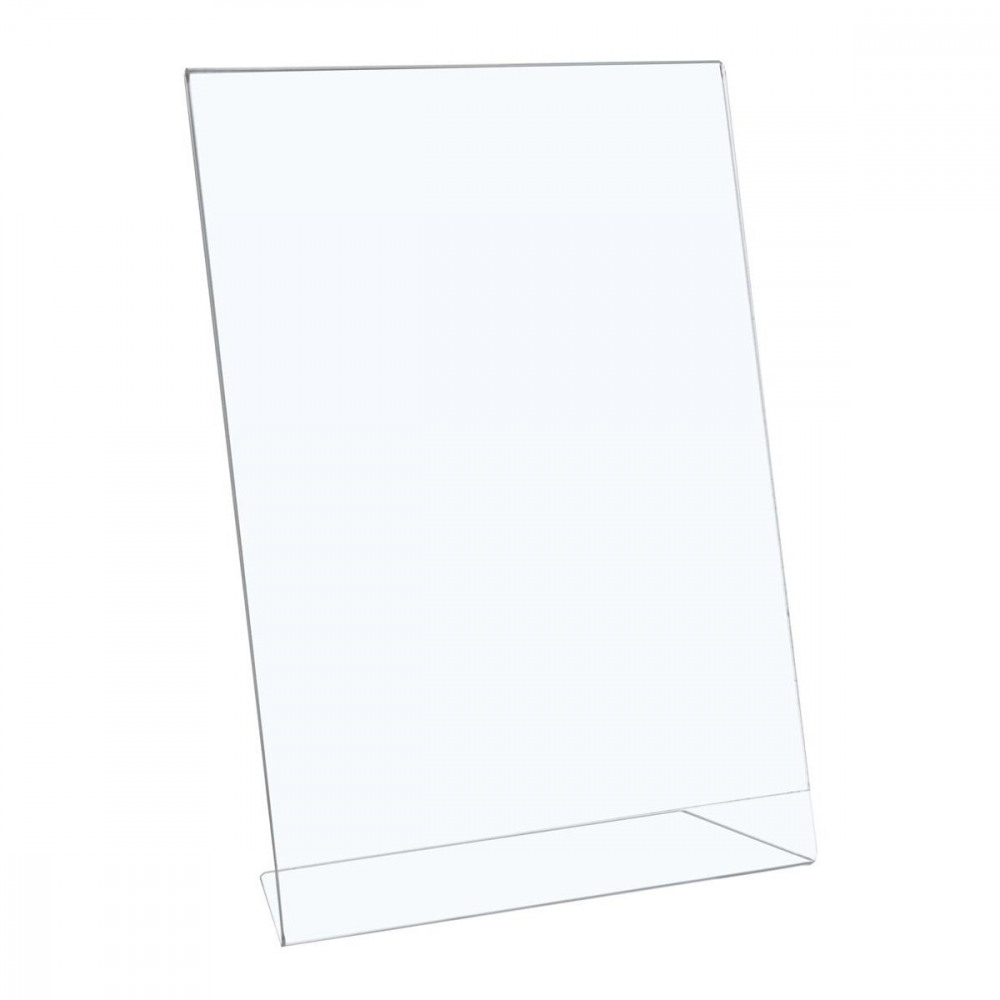 SIGN HOLDER PORTRAIT SLANTED A4 CLR