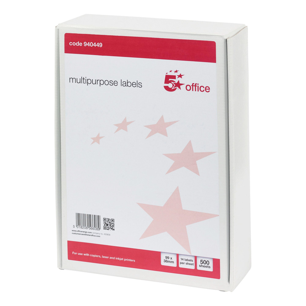 MPPS LABELS 99X38MM WHITE PK7000