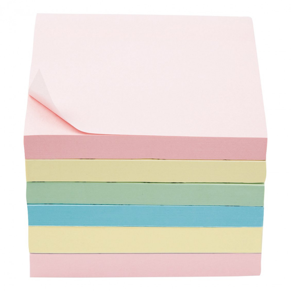 XSTICKY RE-MOVE NOTE PASTEL PK6