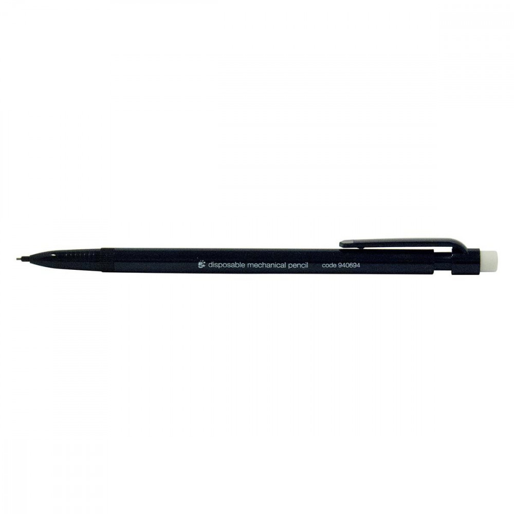 MHCL PENCIL RETR+0.7MM LEAD BLK PK10