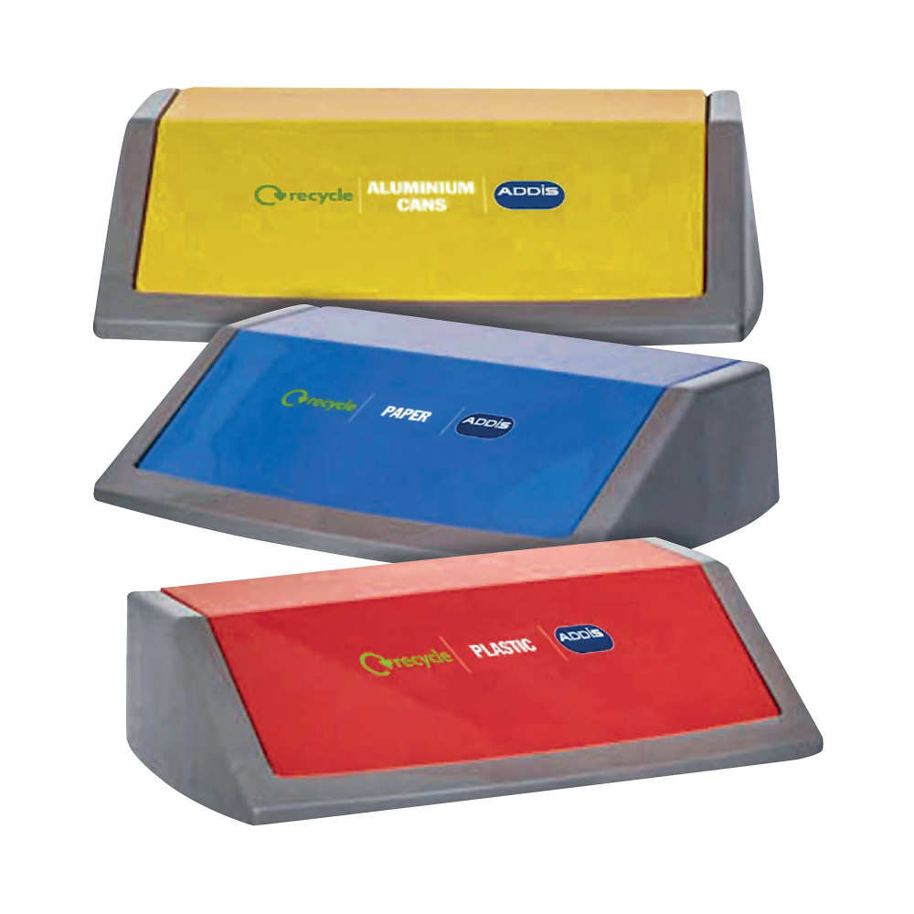 ADDIS REC BIN KIT LIDS METALLIC PK3