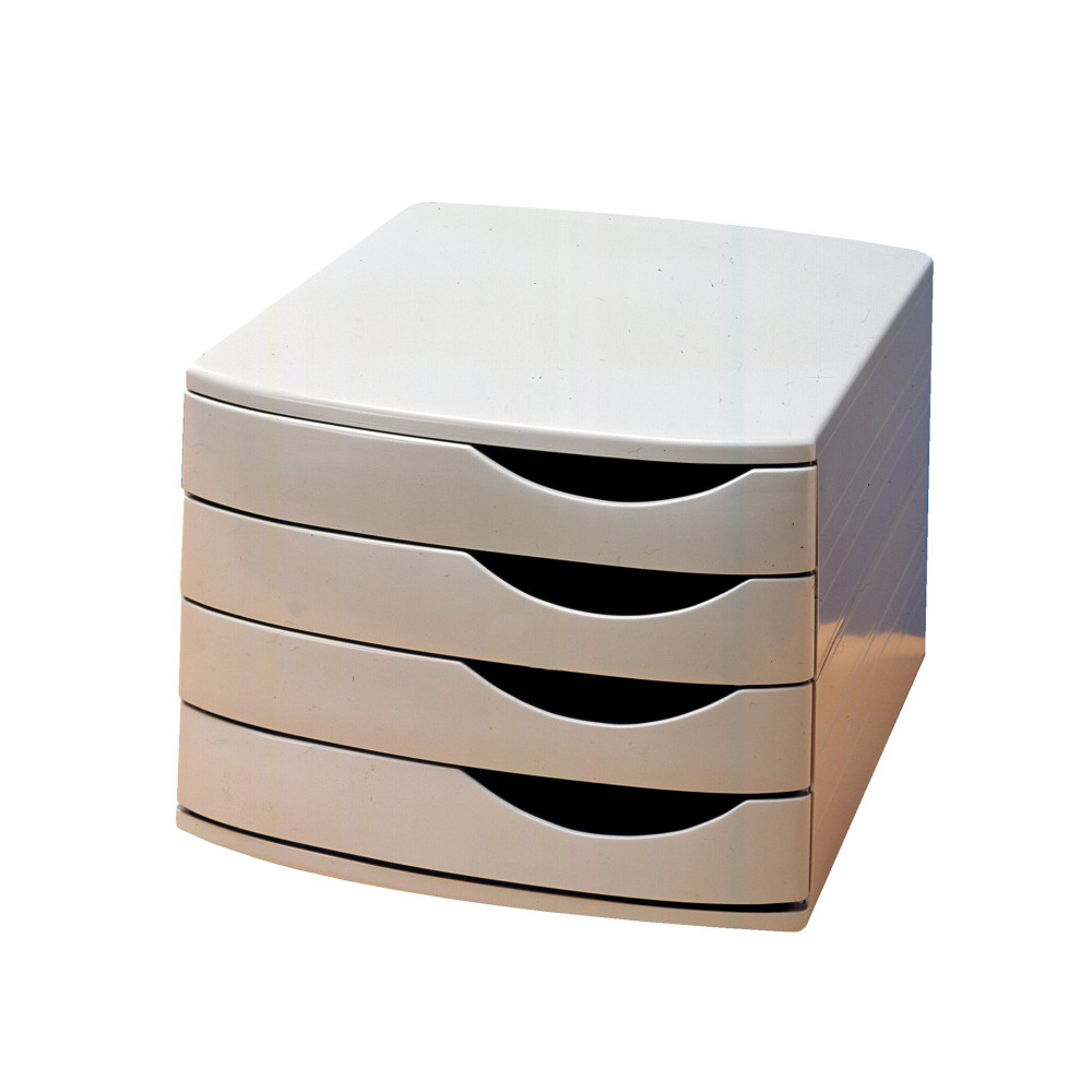 JALEMA DESKTOP SET 4 DRAWER GRY
