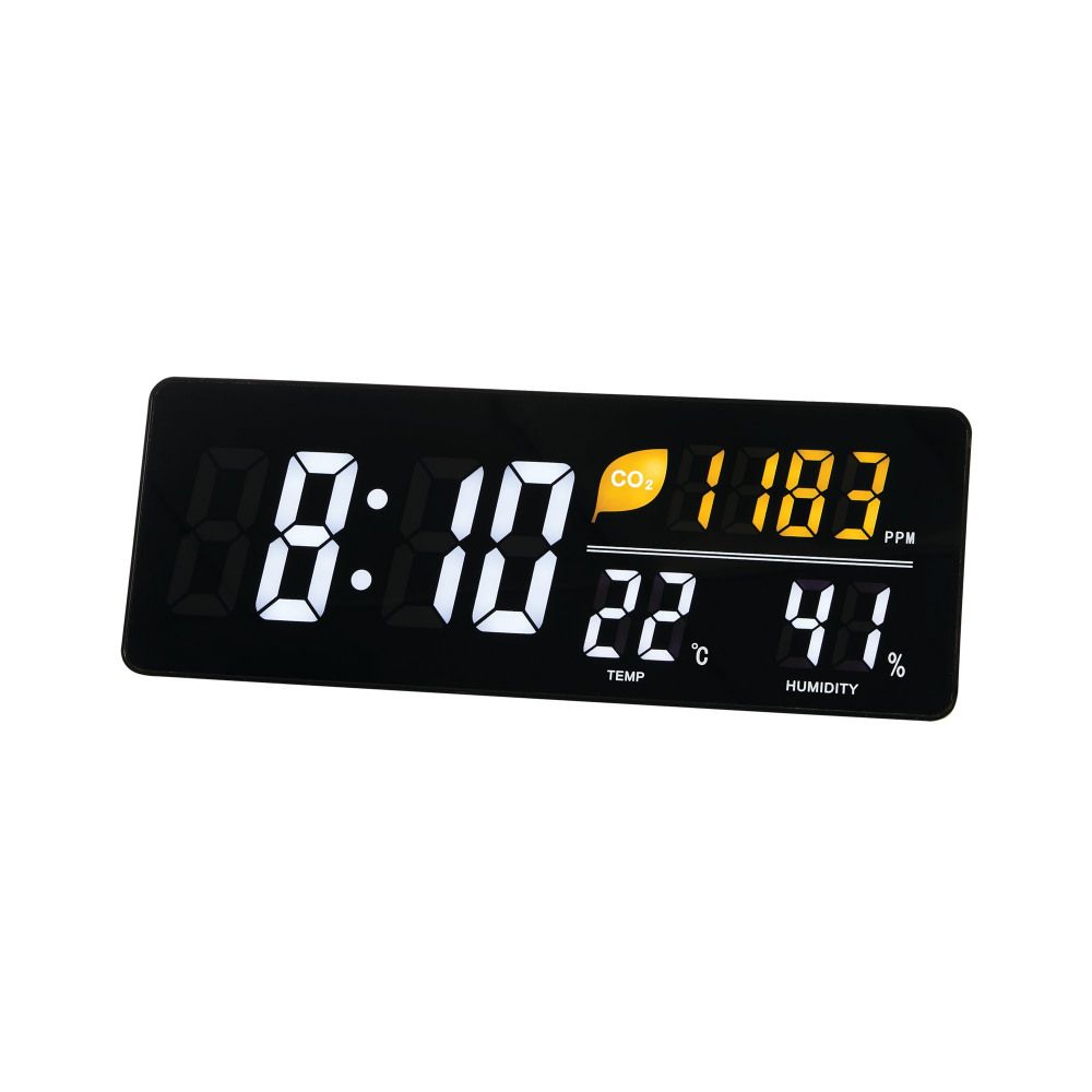 ALBA LED CLOCK CO2 TEMP HUMIDITY SEN