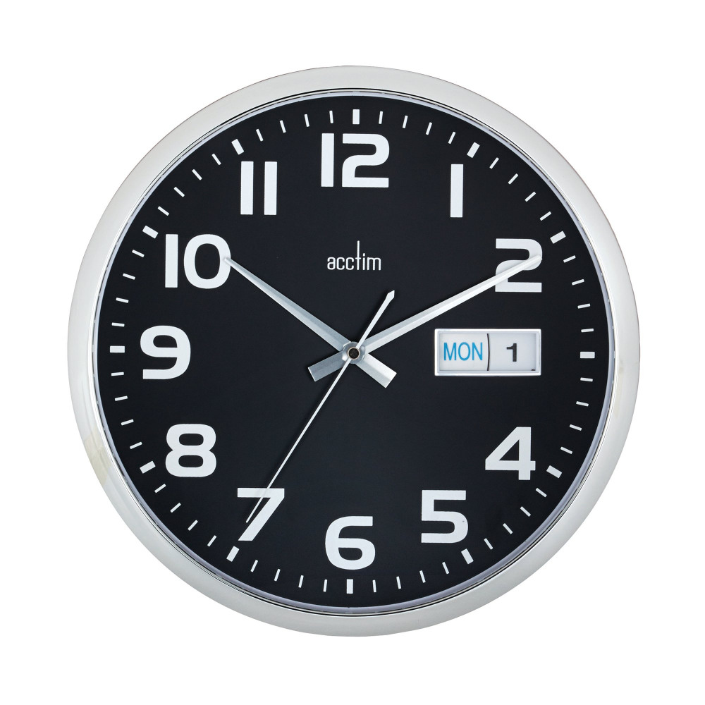 ACCTIM SUPERVISOR WALL CLOCK CHRM/BK