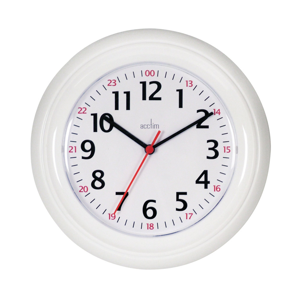 ACCTIM WEXHAM 24 HOUR WALL CLOCK WHT