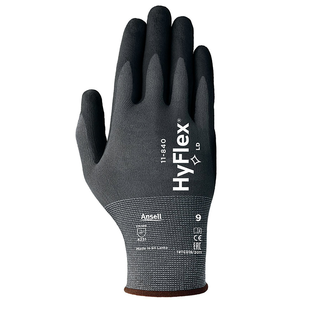 ANSELL HYFLEX GLOVES 1 PAIR BLK S