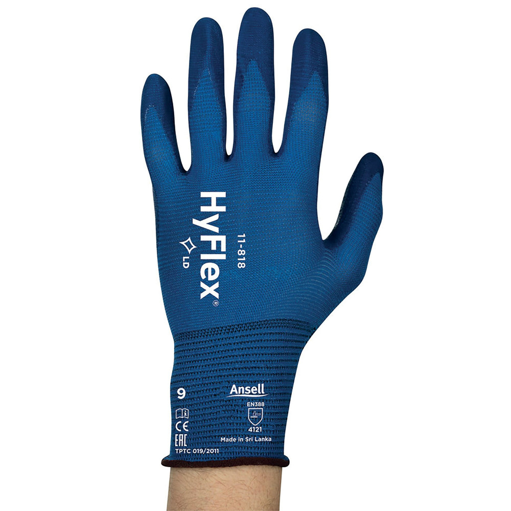 ANSELL HYFLEX GLOVES 1 PAIR BLUE X