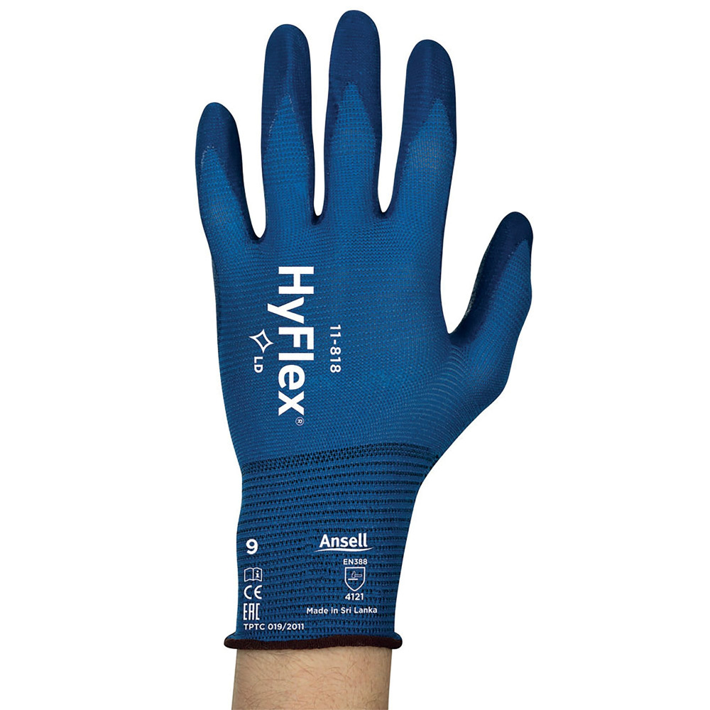 ANSELL HYFLEX GLOVES 1 PAIR BLUE X