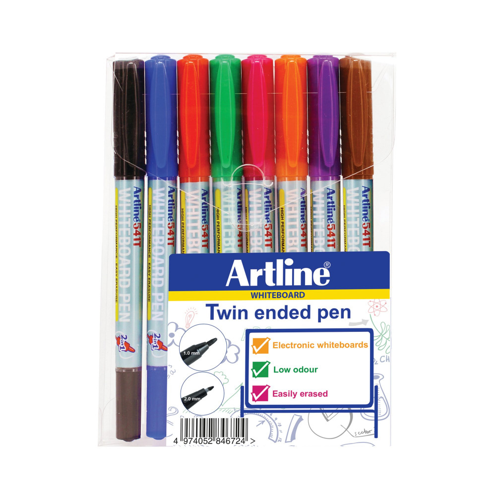 ARTLINE 2IN1 WHTBRD MRK FN/SUPFN PK8