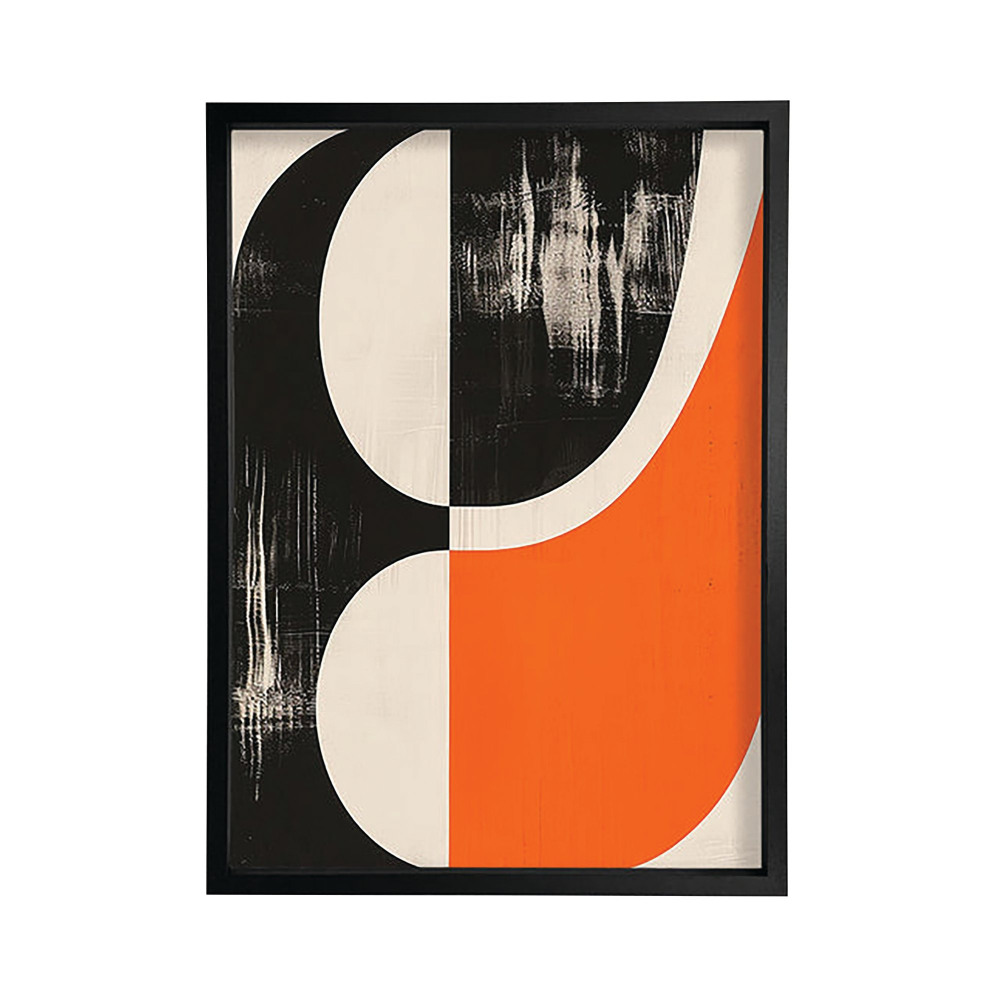 BLACK TO ORANGE SHAPE FRAME PRINT A2