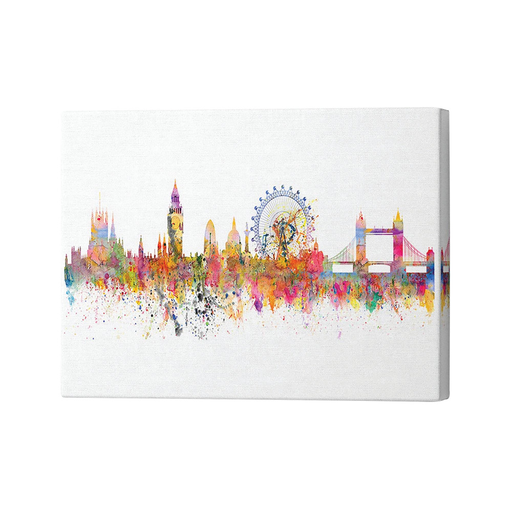 LONDON SKYLINE SPLATTER PRT 26X40IN