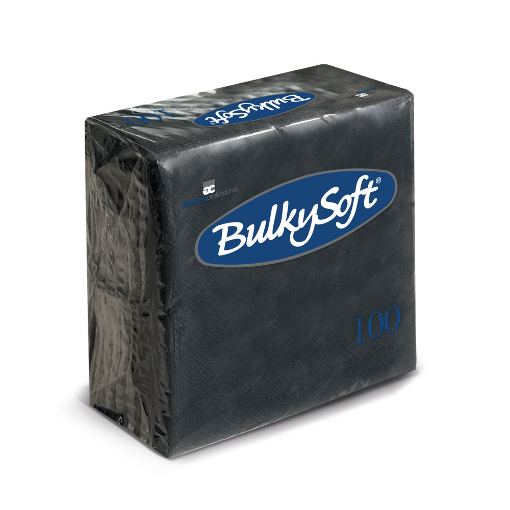 COCKTAIL NAPKIN 2-PLY BLK PK100