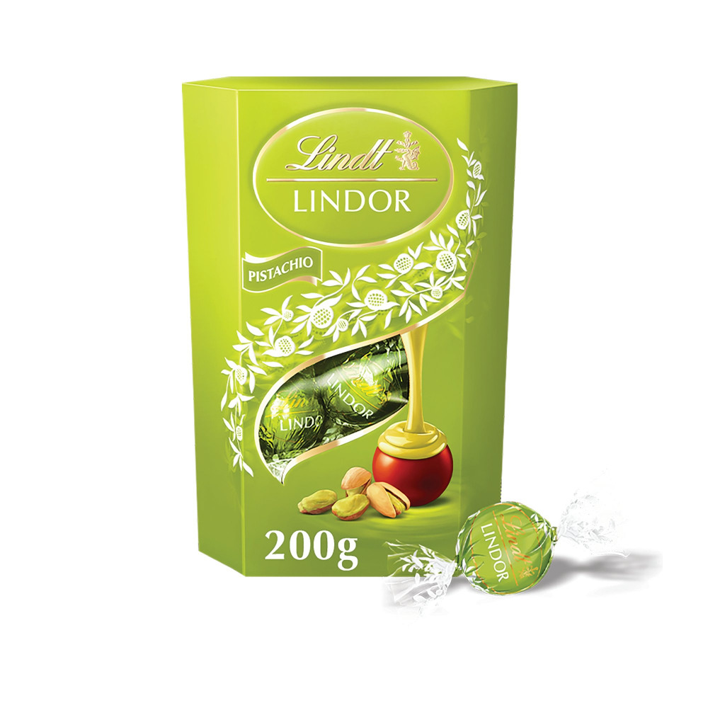 LINDT LINDOR TRUFFLES PISTACHIO CHOC