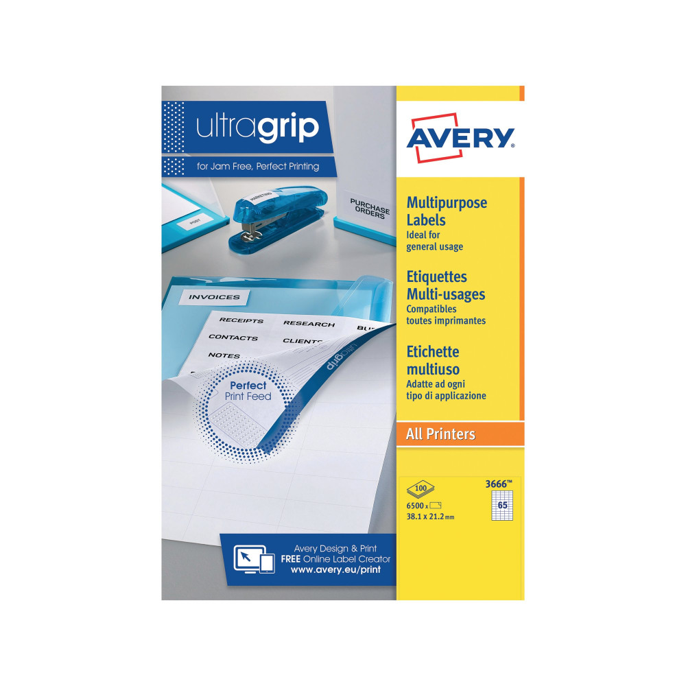 AVERY MULTI LABELS 65 SHEET