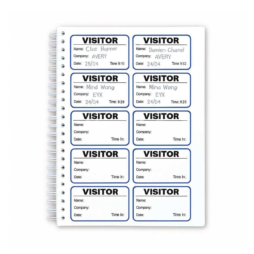 VISITOR SIGN-IN BOOK + 250 PPR BADGE