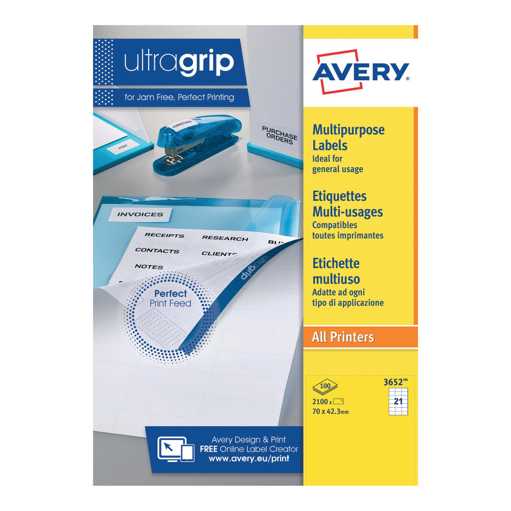 AVERY MULTI LABELS 21 SHEET