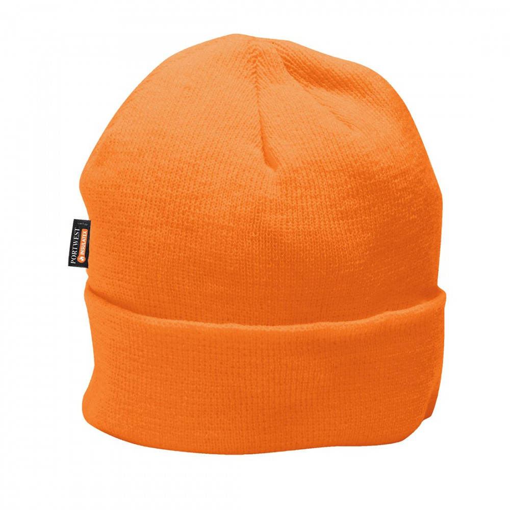 INSULATED KNIT BEANIE ORANGE PK12