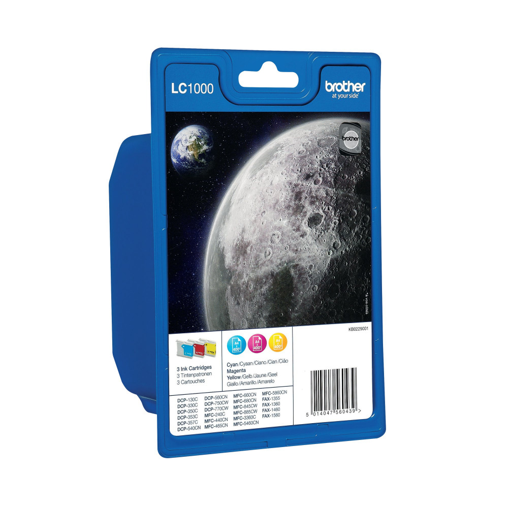 BROTHER LC1000 INK CART CMY PK3
