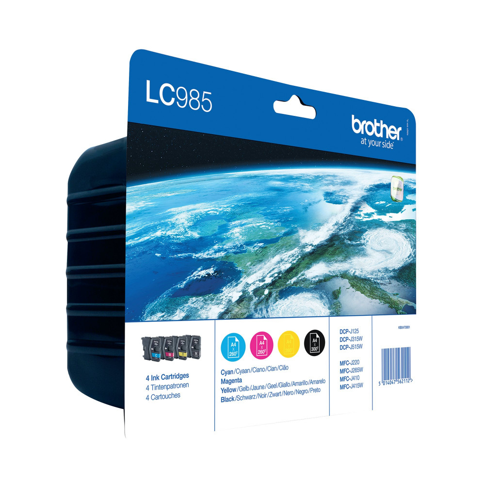 BROTHER LC985 INK CART MPK CMYK