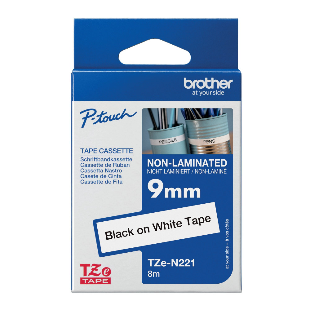 BROTHER TZE N-L TPE 9MM BLK/WHT TPE