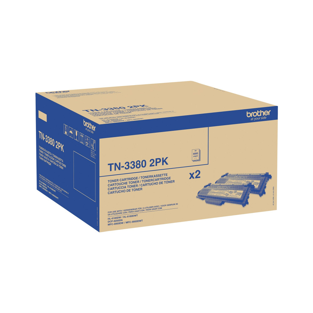 BROTHER TN-3380TWIN TNR TWNPK HY BLK