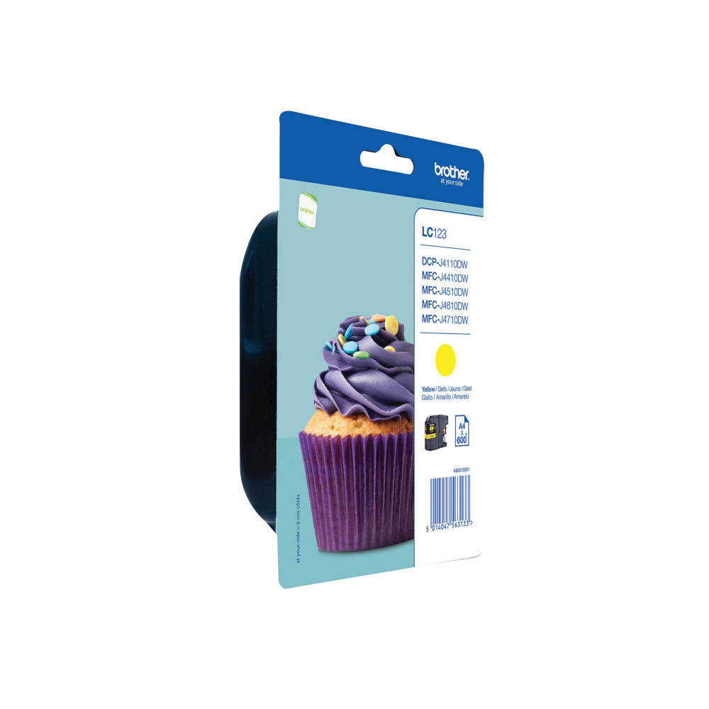 BROTHER LC123Y INK CARTRIDGE YELLOW