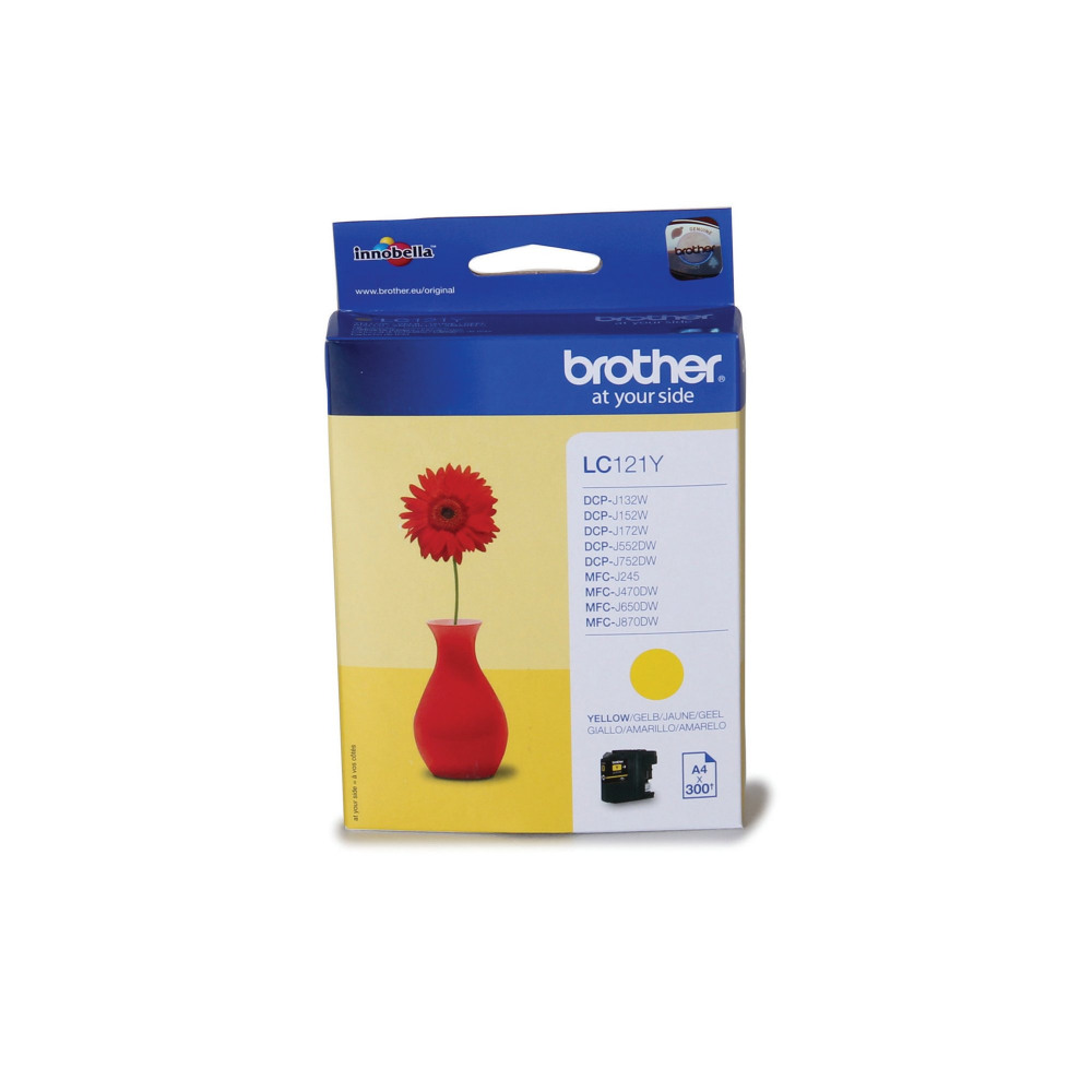 BROTHER LC121Y INK CART MPK YLW