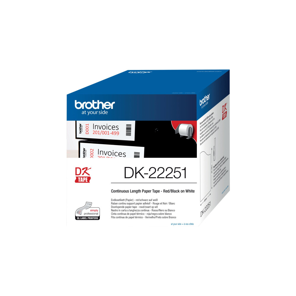 BROTHER CONT PPR RL 62MM BLK/RED/WHT