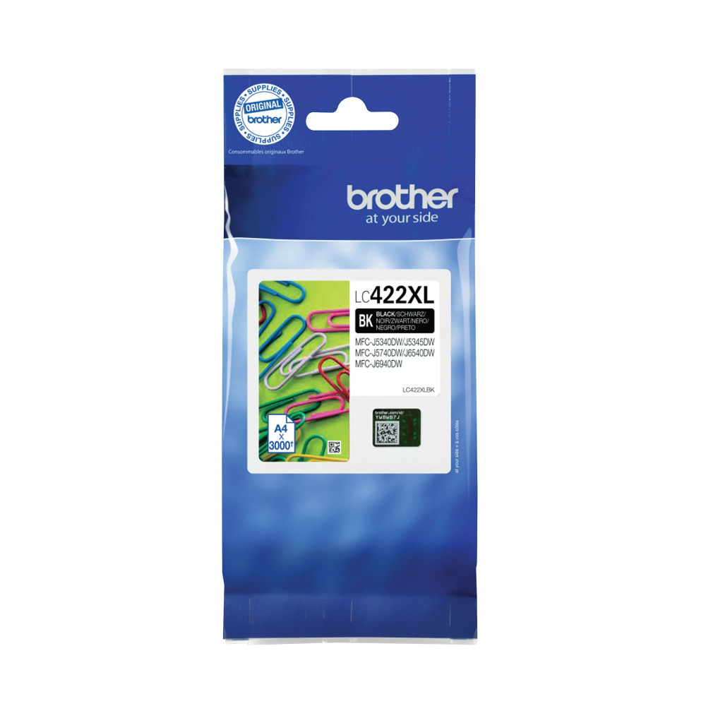 BROTHER LC422XLBK INK CART HY BLACK