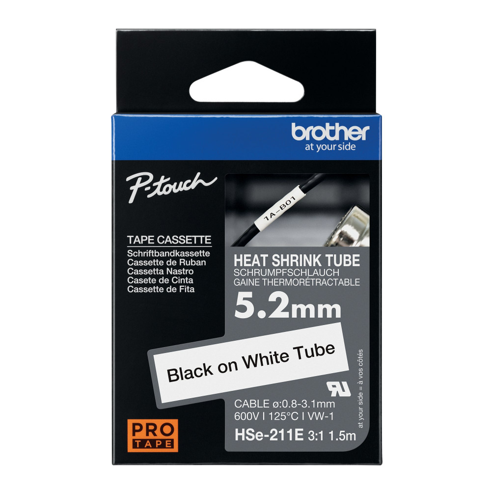 BROTHER HSE TUBE TPE 5.2MM BLK/WHT
