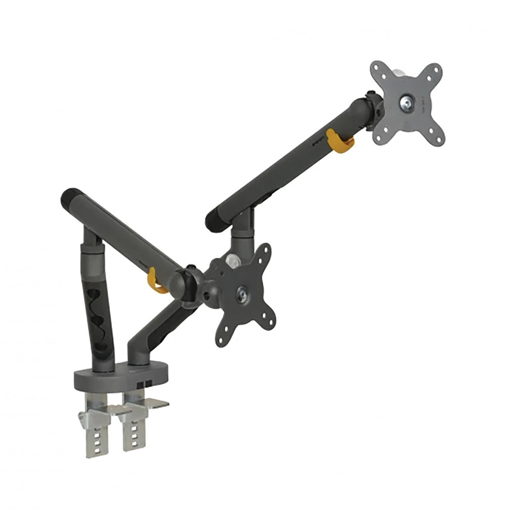 BE FLEXIBLE DUAL MONITOR ARM DGREY