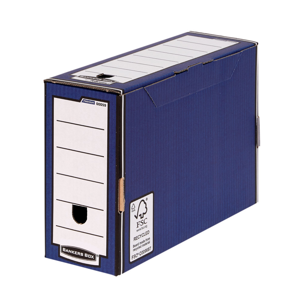 FELLOWES FLIPTOP STORG BOX BL/WH P10