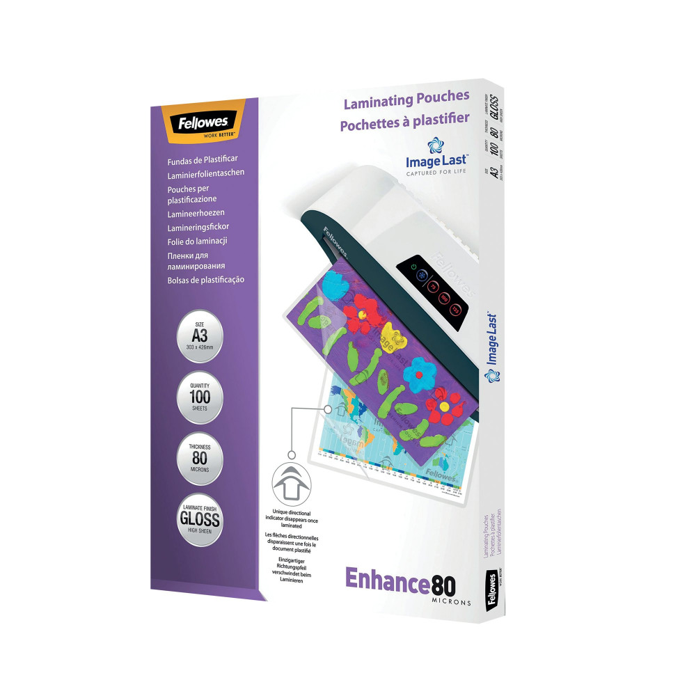 FELLOWES A3 GLOSS LAM POUCH PK100