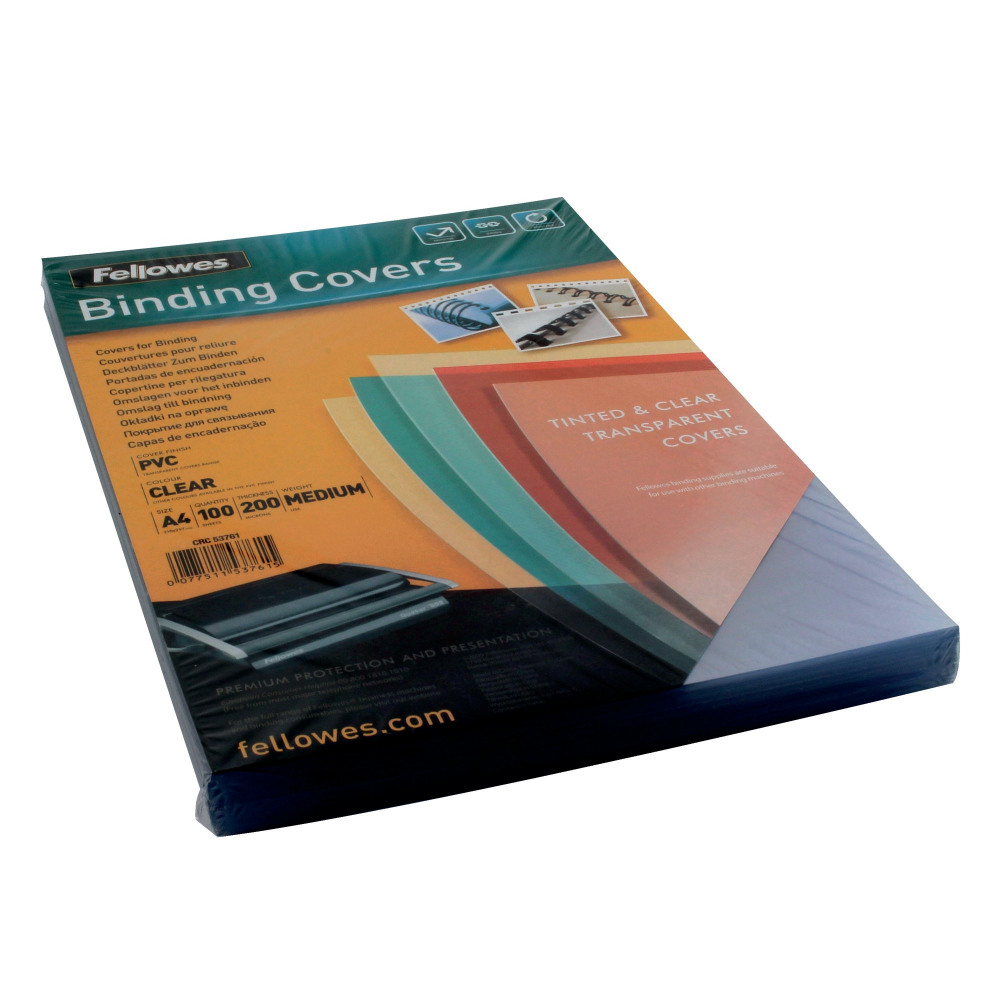 FELLOWES CLEAR COVER 200MIC PK100