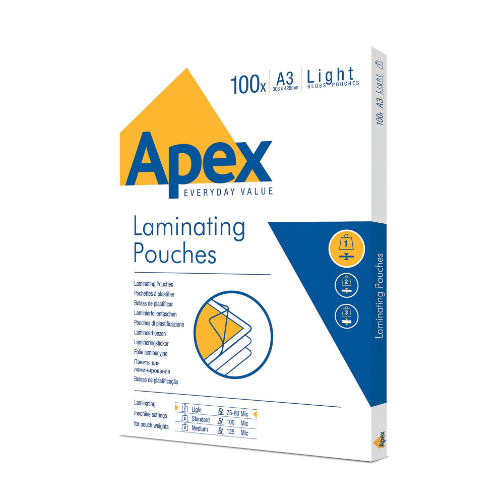 FELLOWES APEX A3 LAM POUCH PK100