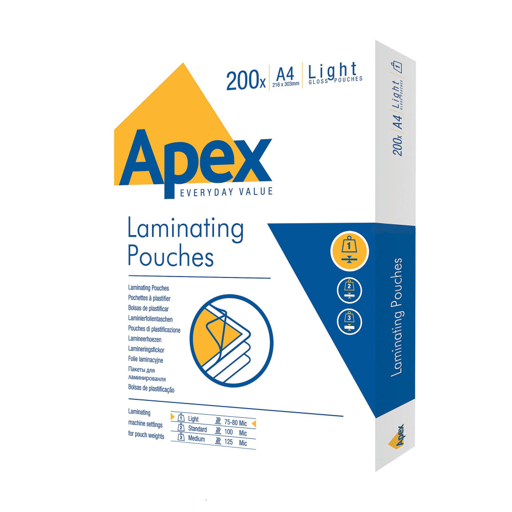 FELLOWES APEX A4 LAM POUCH PK200