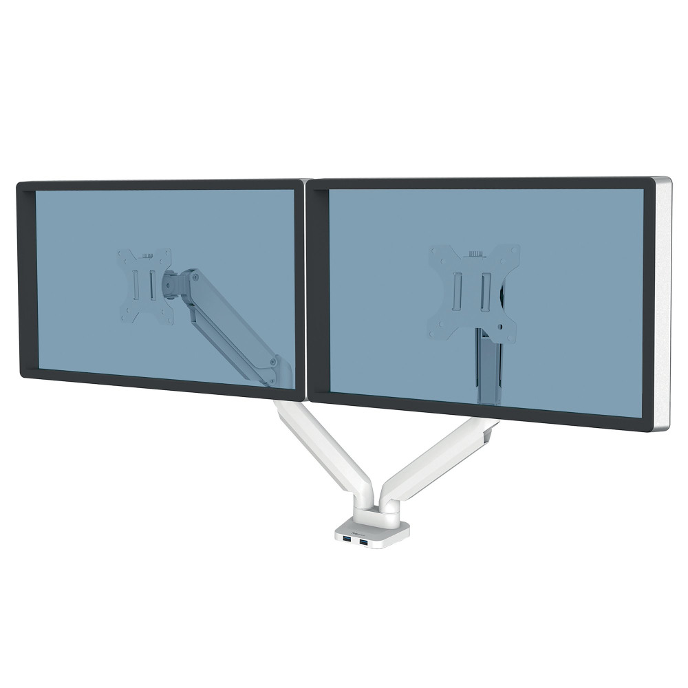 FELLOWES PLATINUM DUAL MON ARM WHT