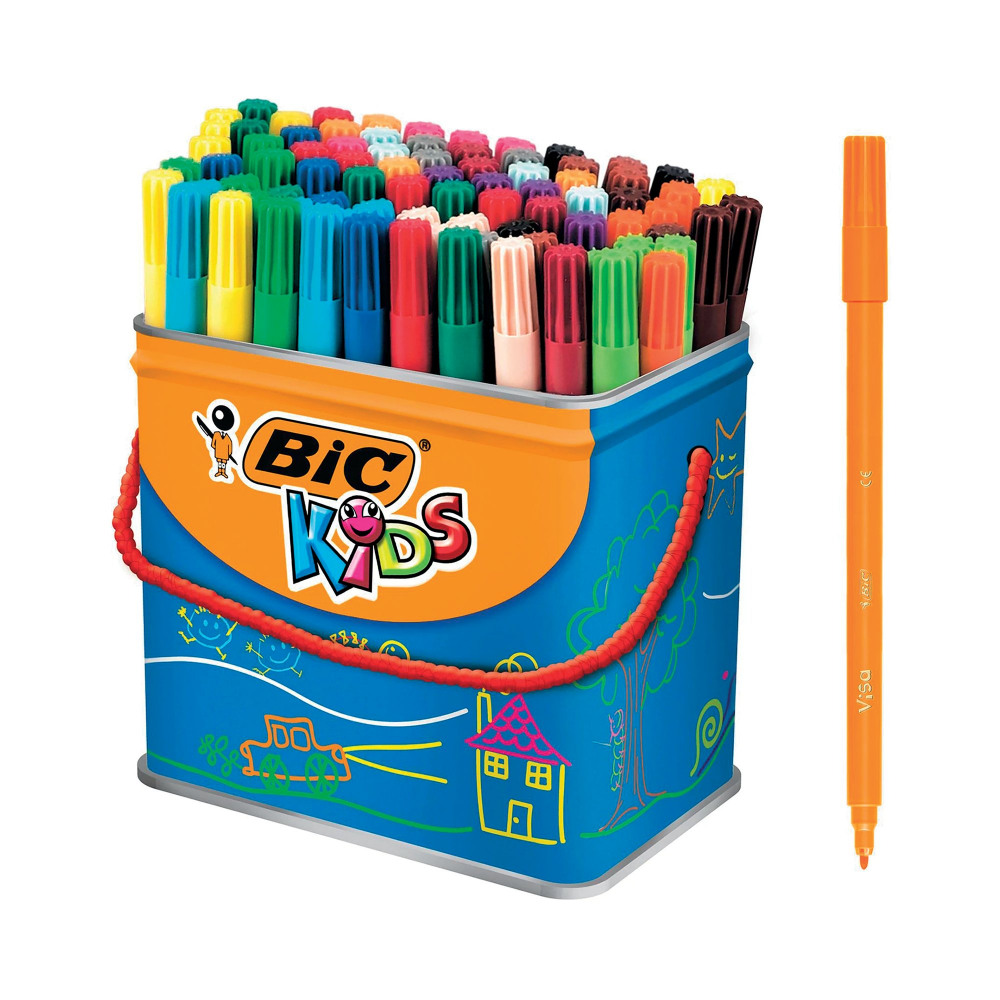 BIC VISA COL FELT TIP PENS FINE PK84