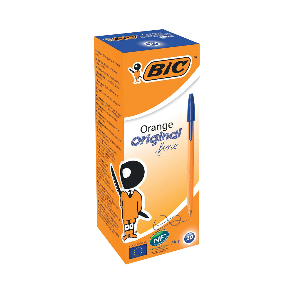 BIC ORANGE FINE BPOINT PEN BLUE PK20