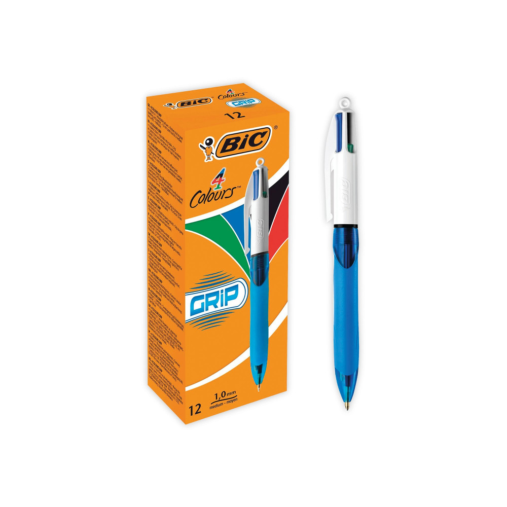 BIC BIC 4 COLOUR COMFORT GRIP PK12