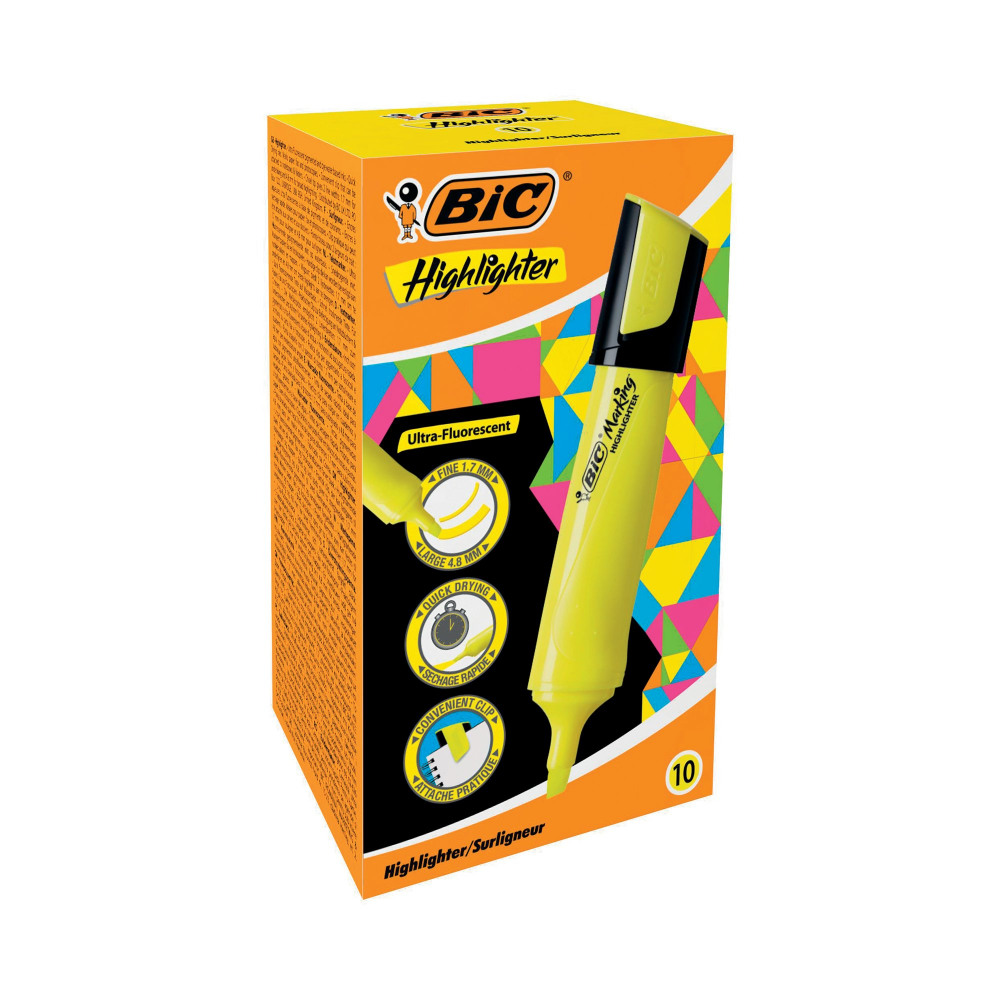 BIC MARKING HIGHLIGHTER YEL PK10