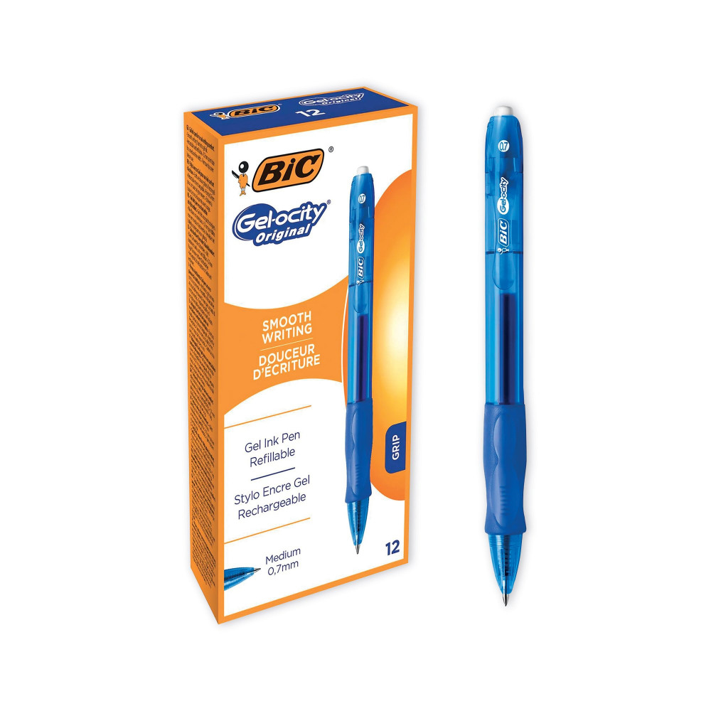BIC GELOCITY GEL PEN BLUE BOX OF 12