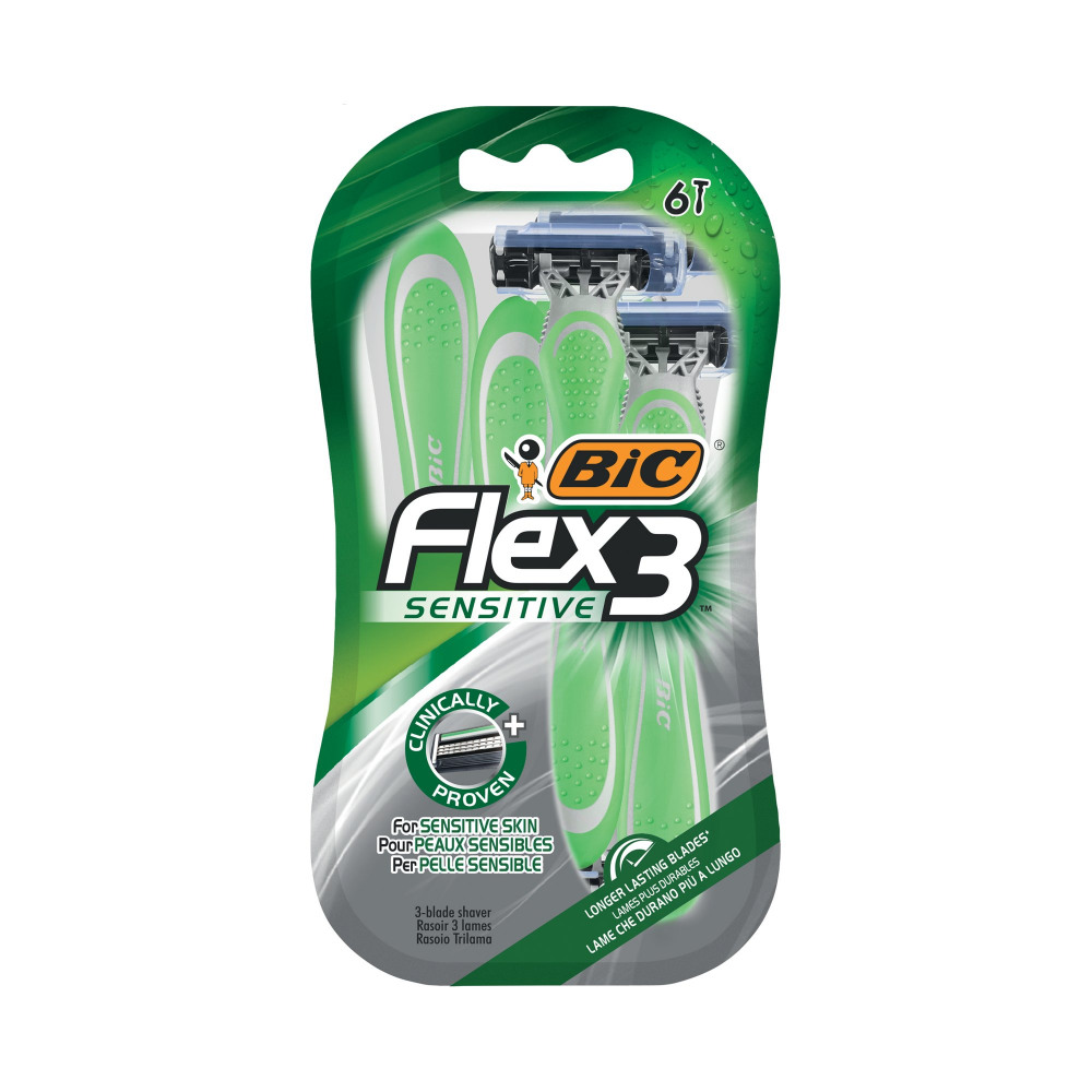 BIC FLEX 3 DISPOSABLE RAZOR SENS PK6