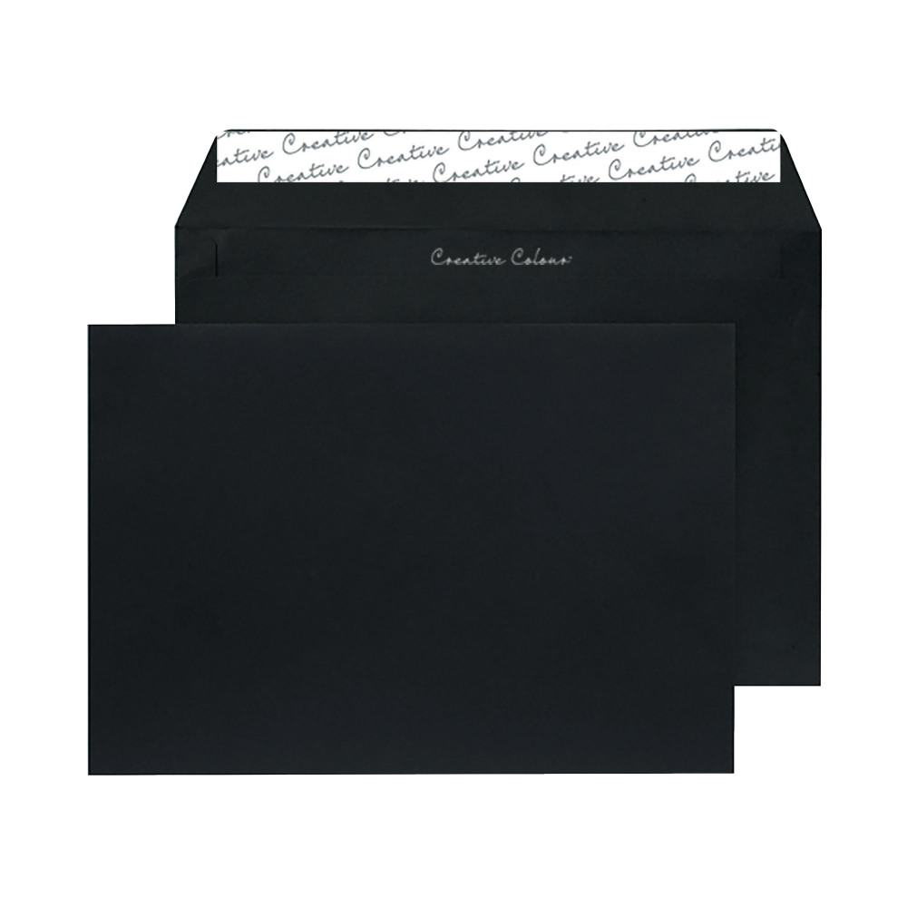 C5 WALLET P/S ENV 120GSM BLACK P250