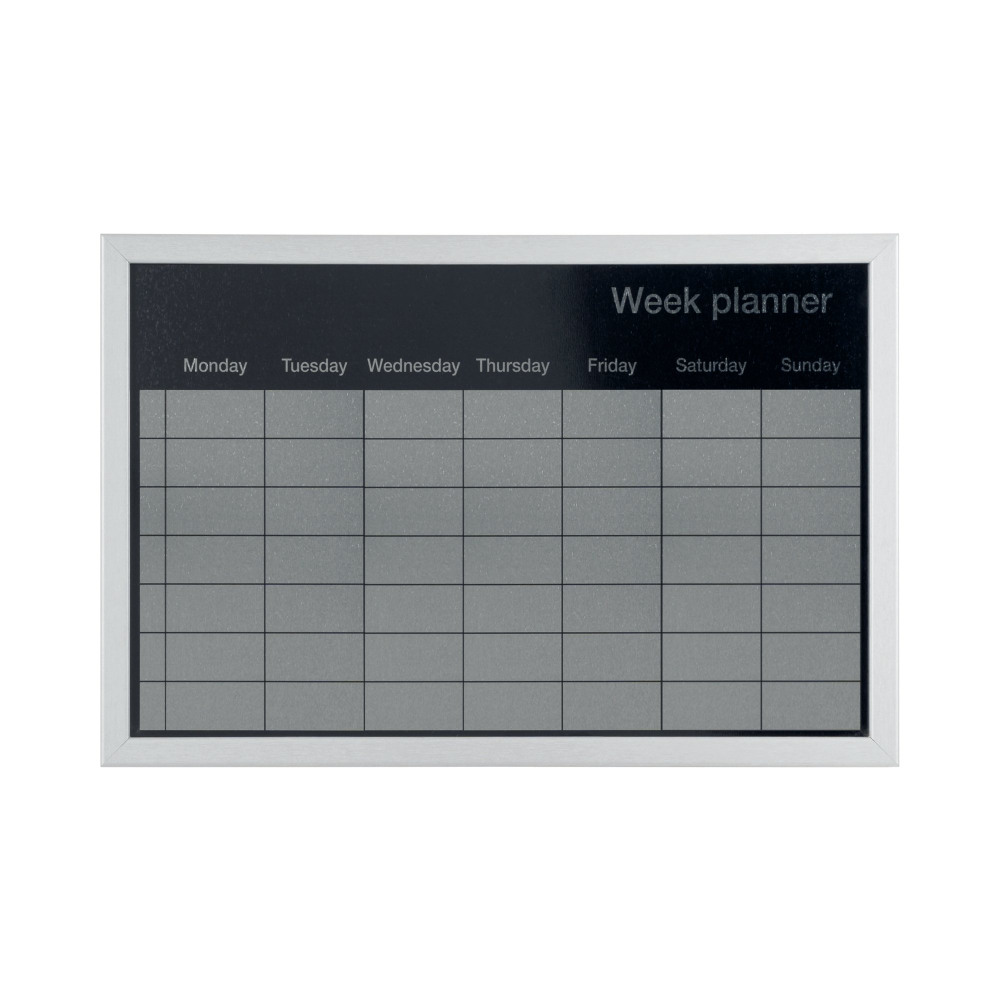 MAGN WEEKLY SILVERPLNR GREY 60X40CM