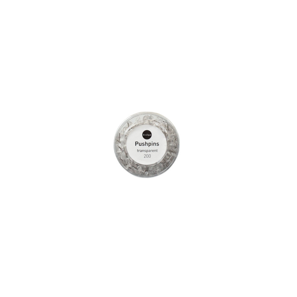 PUSH PINS CLEAR/TRANSPARENT PK200