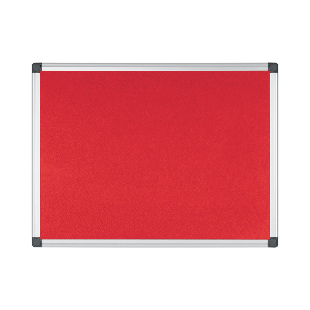 BI-OFFICE NOTICEBOARD 60X45CM RED
