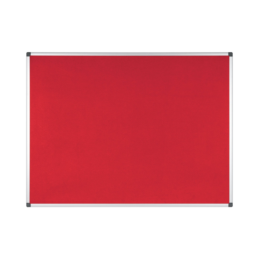 BI-OFFICE NOTICEBRD 1200X900 RED/ALU