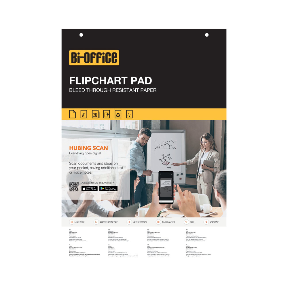 FLIPCHART PAD PLAIN 20 SH A1 PK5